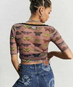 New Girl Order MESH BUTTERFLY TOP Tops 8 New Girl Order MESH BUTTERFLY TOP Tops