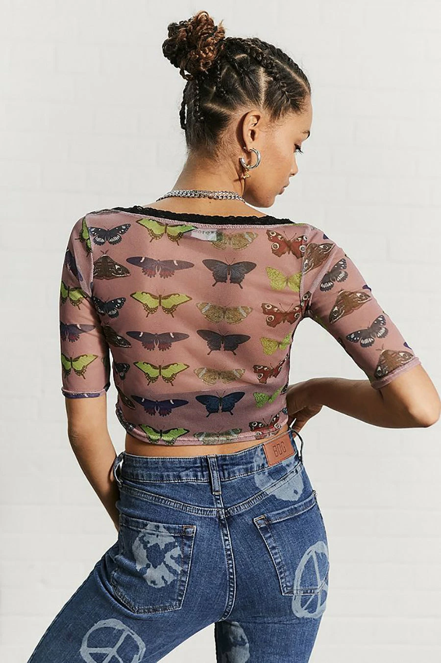 New Girl Order MESH BUTTERFLY TOP Tops 3 New Girl Order MESH BUTTERFLY TOP Tops