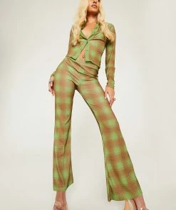 New Girl Order Tops ALL OVER PRINT CHECK SHIRT