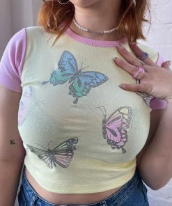 New Girl Order Tops FANTASY BUTTERFLIES TOP
