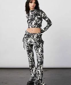 New Girl Order YIN YANG VELOUR FLARES