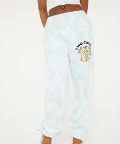 New Girl Order TWO CUTE BEARS TIE DYE JOGGERS