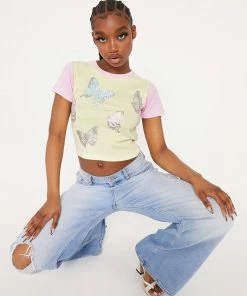 New Girl Order Tops FANTASY BUTTERFLIES TOP