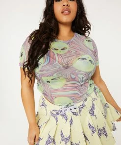 New Girl Order Tops OUT OF THIS WORLD ALIEN TOP CURVE