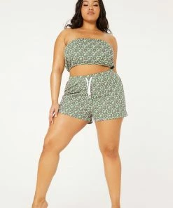 New Girl Order Tops MONOGRAM SHORTS CURVE