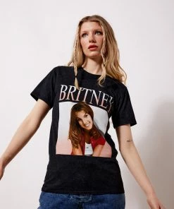 New Girl Order BRITNEY ACID WASH T SHIRT