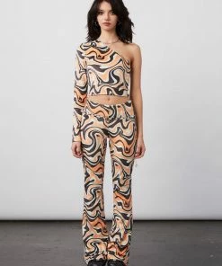 New Girl Order Tops ASYMMETRIC TRIPPY VELOUR FLARES