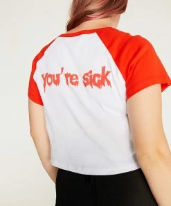 New Girl Order Tops YOURE SICK RAGLAN TEE CURVE