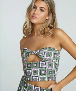 New Girl Order MULTI DOT CROP TOP NEW IN