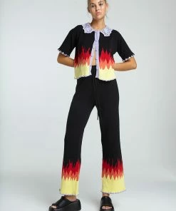 New Girl Order FLAME CROCHET SHIRT