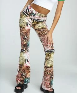 New Girl Order Y2K JUNGLE DENIM FLARES