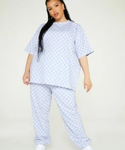 New Girl Order Checkerboard Tee Curve Tops