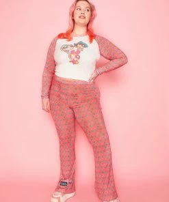 New Girl Order POWERPUFF GIRLS AOP FLARES CURVE - RED