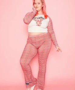 New Girl Order POWERPUFF GIRLS AOP FLARES CURVE - RED