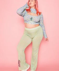 New Girl Order Tops POWERPUFF GIRLS COW PRINT CUT OUT LS TOP CURVE