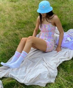 New Girl Order Tops HELLO KITTY TIE DYE BUCKET HAT