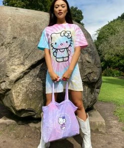 New Girl Order HELLO KITTY TIE DYE TOTE BAG