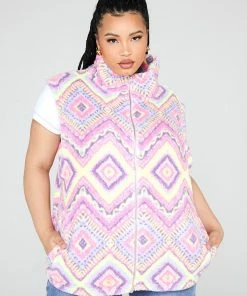 New Girl Order Sleeveless Aztec Borg Curve Tops