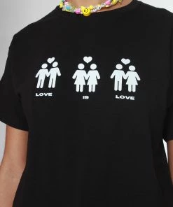 New Girl Order LOVE IS LOVE HUMAN TSHIRT Tops