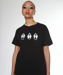 New Girl Order LOVE IS LOVE HUMAN TSHIRT Tops