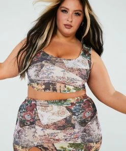 New Girl Order Patchwork Corset Top Curve 9 New Girl Order Patchwork Corset Top Curve