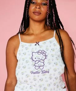 New Girl Order HELLO KITTY DITSY CROP CAMI CURVE Tops