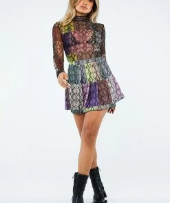 New Girl Order SNAKE MULTI PLEATED SKIRT