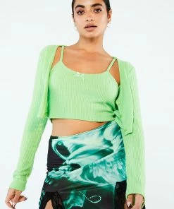 New Girl Order RIB GREEN CAMI 7 New Girl Order RIB GREEN CAMI