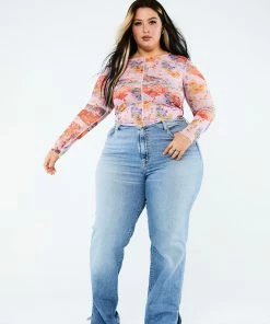 New Girl Order SWEET KITTY MESH TOP CURVE Tops