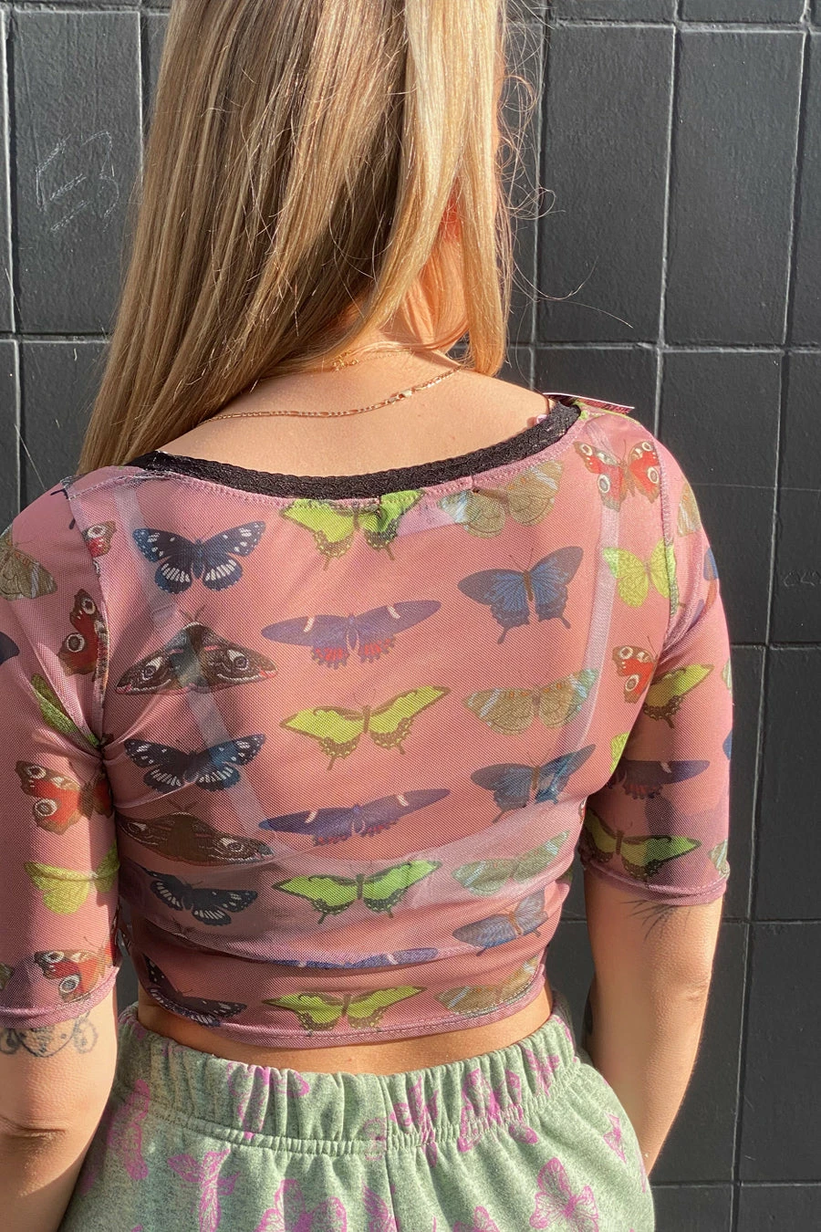 New Girl Order MESH BUTTERFLY TOP Tops 6 New Girl Order MESH BUTTERFLY TOP Tops